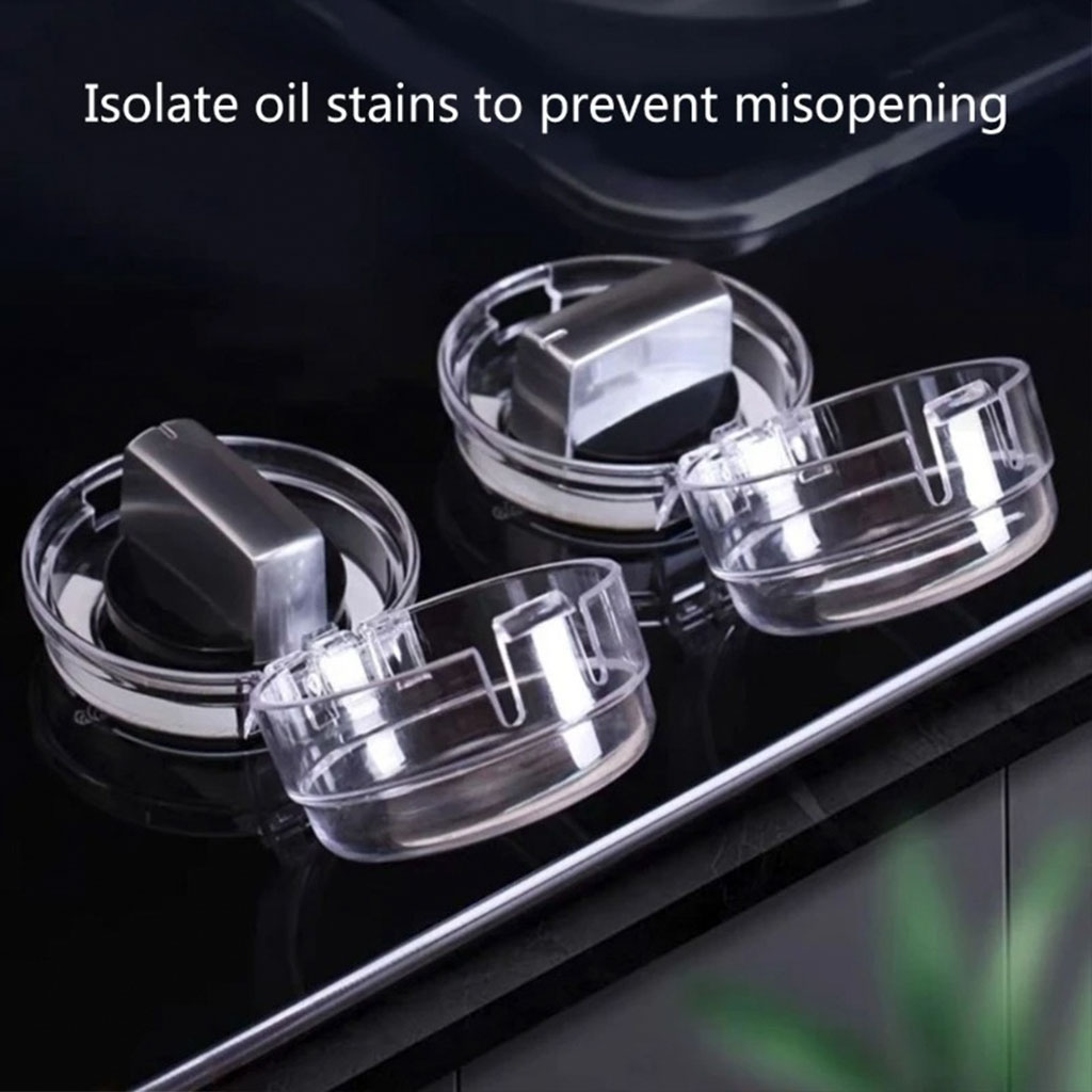 Pack de 4Pcs protections transparentes universelles pour boutons de gaz